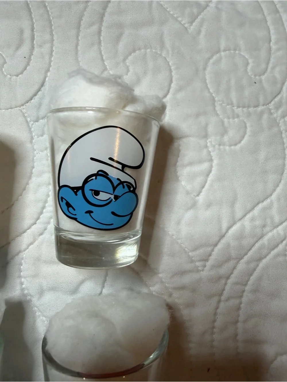 Set of 4 Smurfs Shot Glass - Peyo 2010